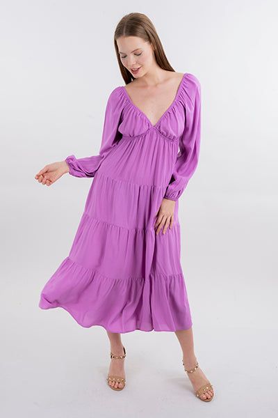 Vestido maxi manga larga amplio sold by Shasa