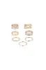 Set 7 anillos mix glitter sold by Shasa