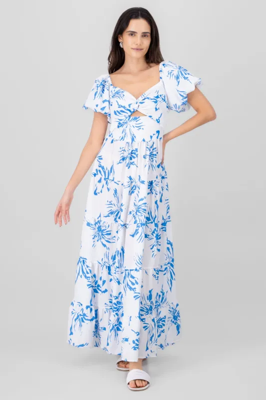 Vestido maxi estampado flores sold by Shasa