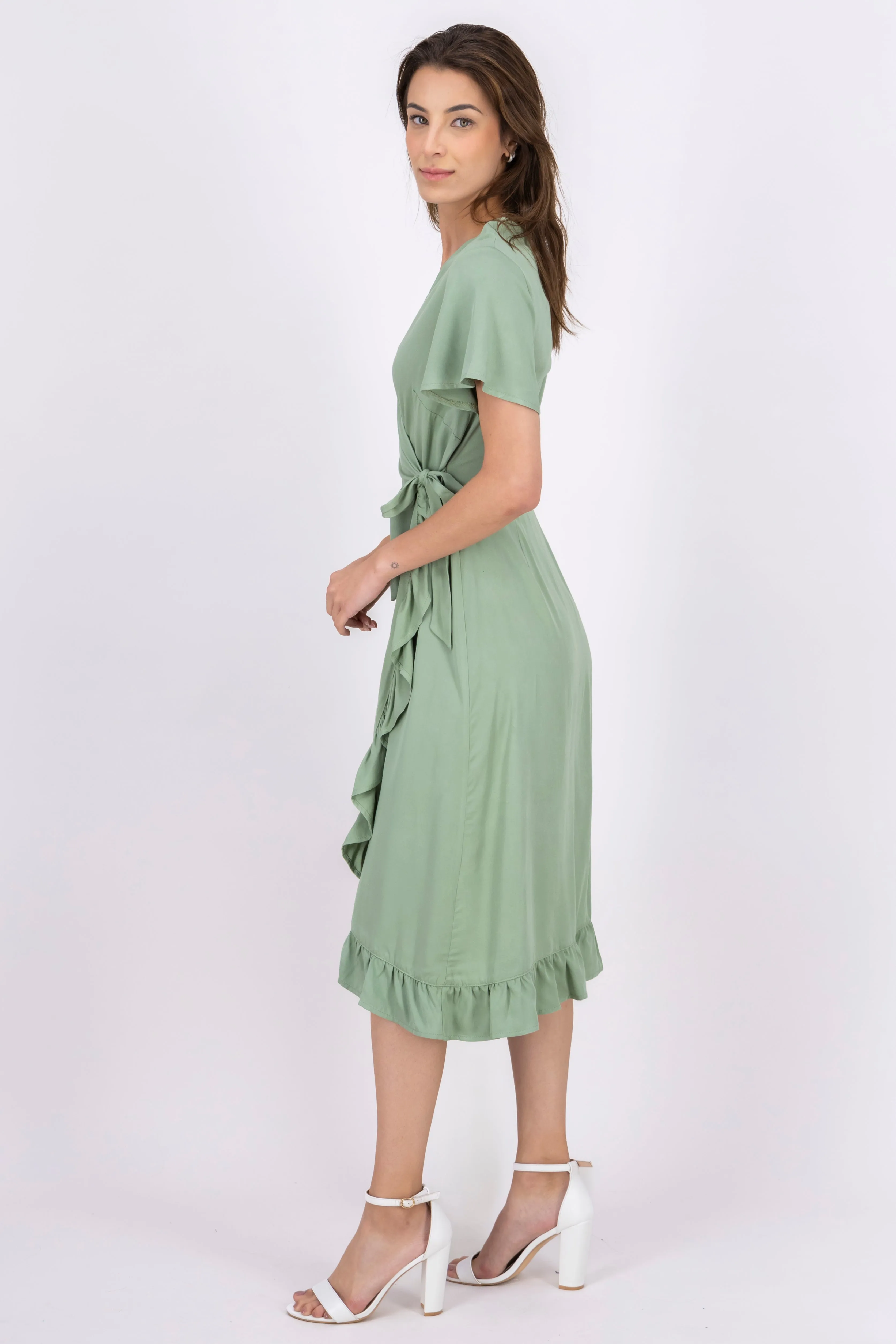Vestido midi wrap olanes sold by Shasa product image thumbnail 3