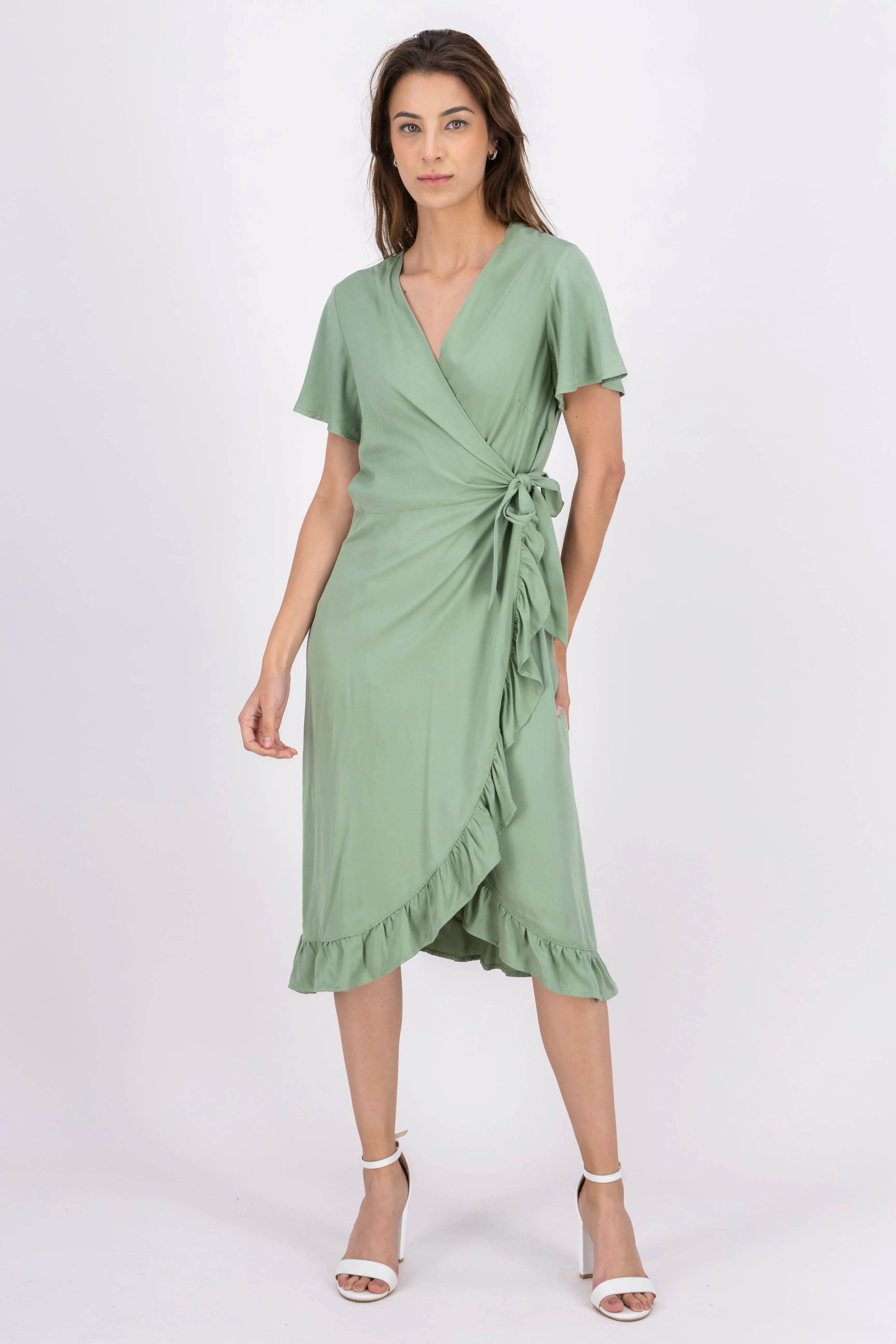 Vestido midi wrap olanes sold by Shasa product image thumbnail 2