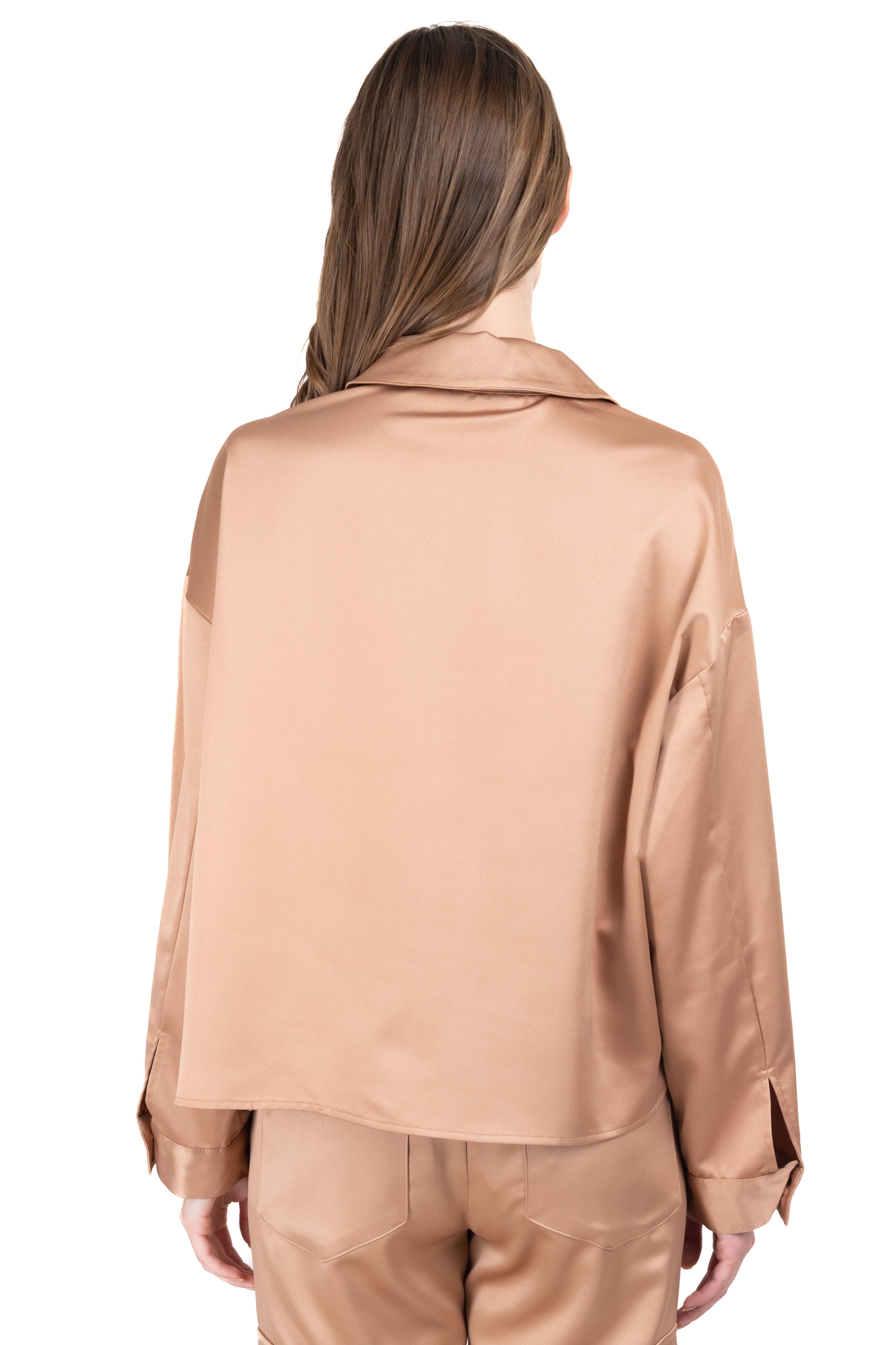 Camisa satinada botones metálicos sold by Shasa product image thumbnail 4