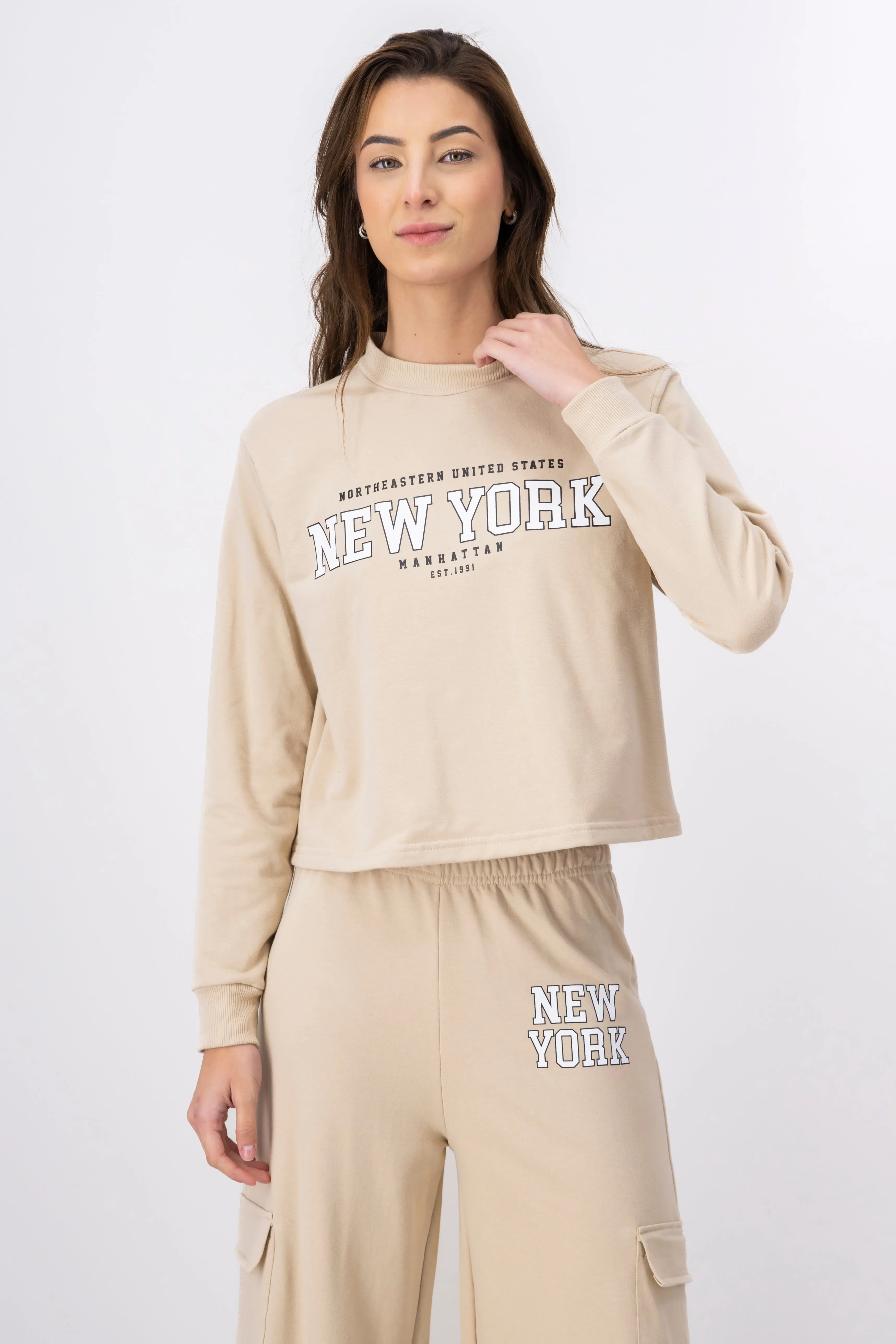 Sudadera crop boxy New York sold by Shasa product image thumbnail 2