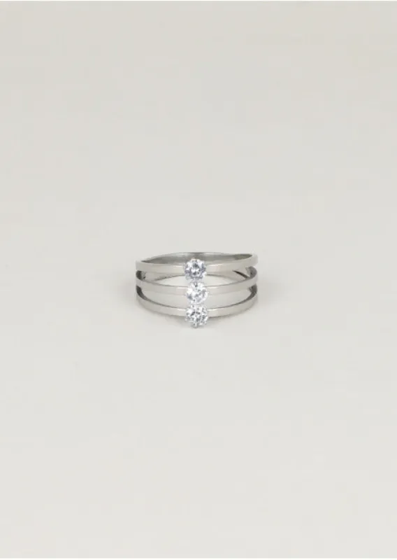 Anillo 3 Brillitos Acero sold by Shasa