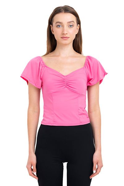 Blusa Escote V Fruncido Manga Corta sold by Shasa product image thumbnail 2