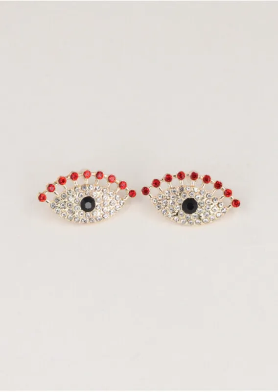 Aretes Ojos Pestañs Brillos sold by Shasa