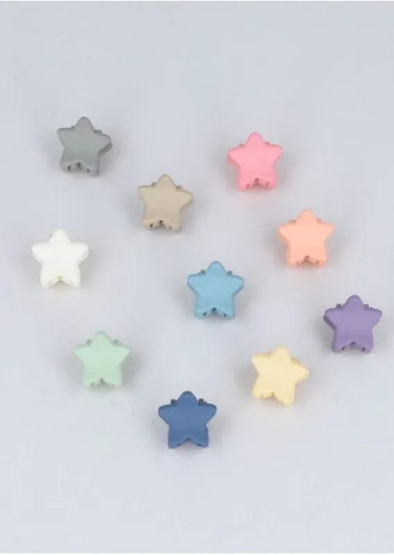 Set 10 pinzas estrella multicolor sold by Shasa