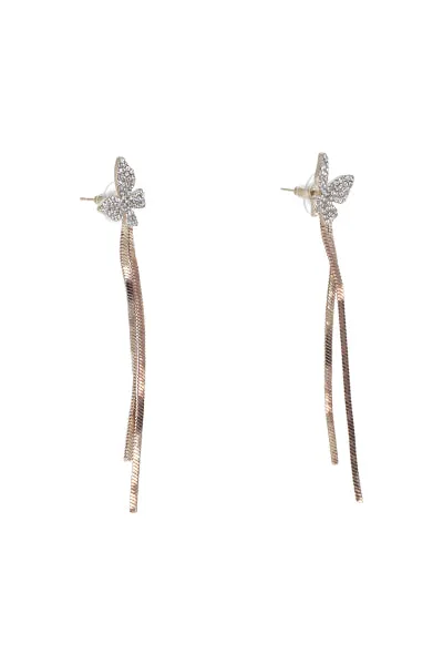 Aretes Mariposa Brillos Largos sold by Shasa