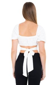 Blusa eyelet manga abullonada sold by Shasa