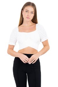 Blusa eyelet manga abullonada sold by Shasa