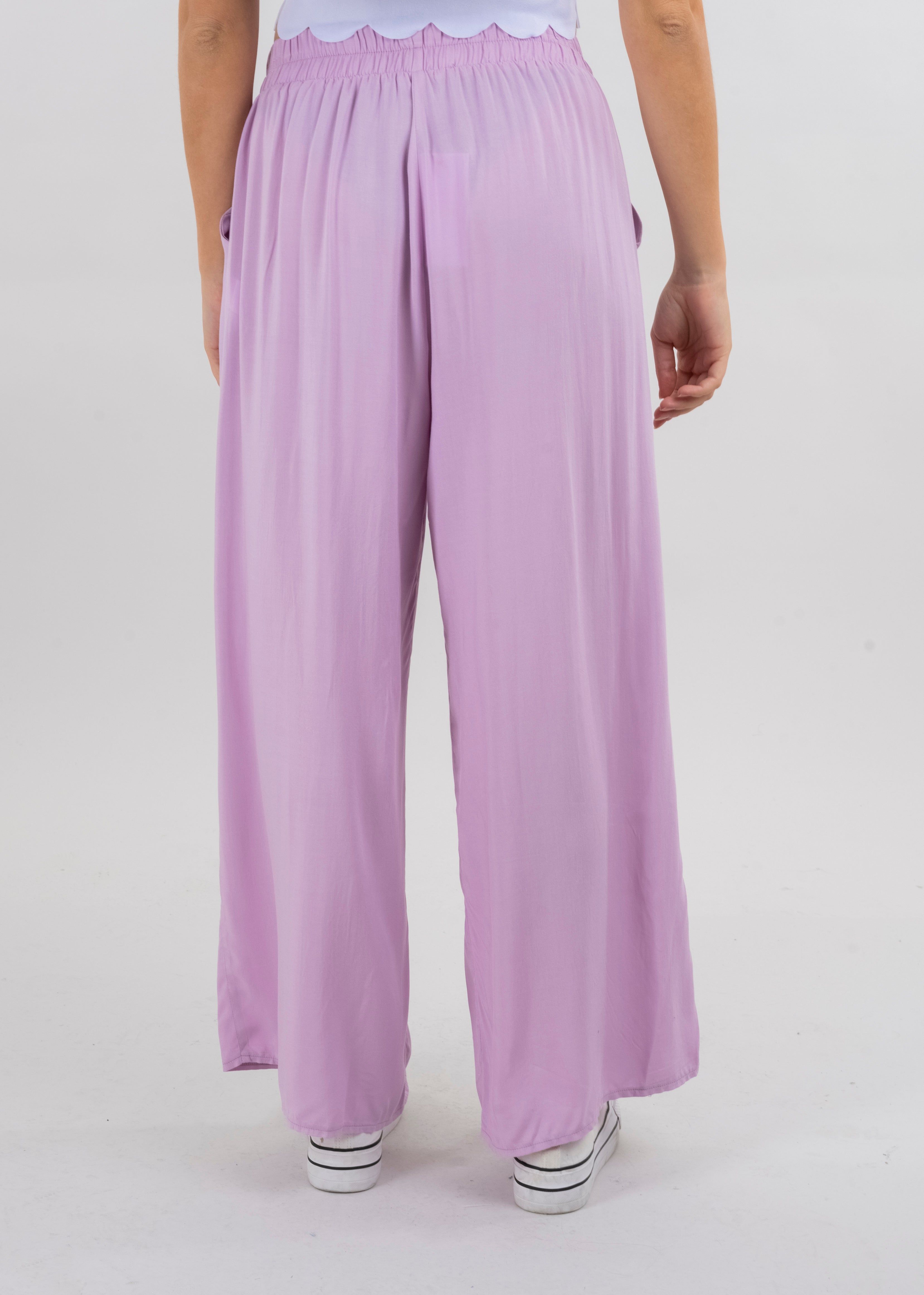 Pantalón wide leg cintura alta fruncida sold by Shasa product image thumbnail 4