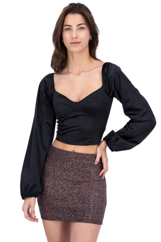 Blusa bustier satín sold by Shasa
