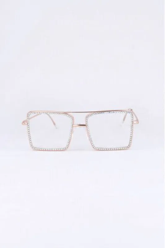 Lentes cuadrados brillos sold by Shasa