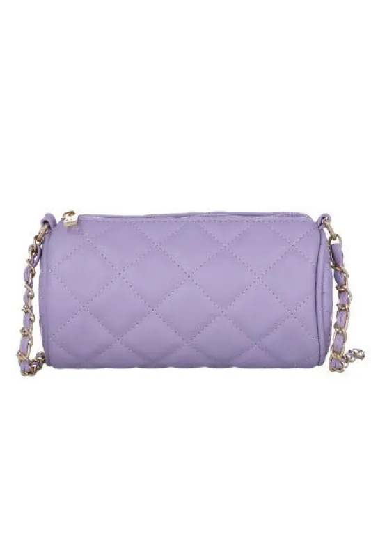 Bolsa cilíndrica capitonada cadena trenza sold by Shasa