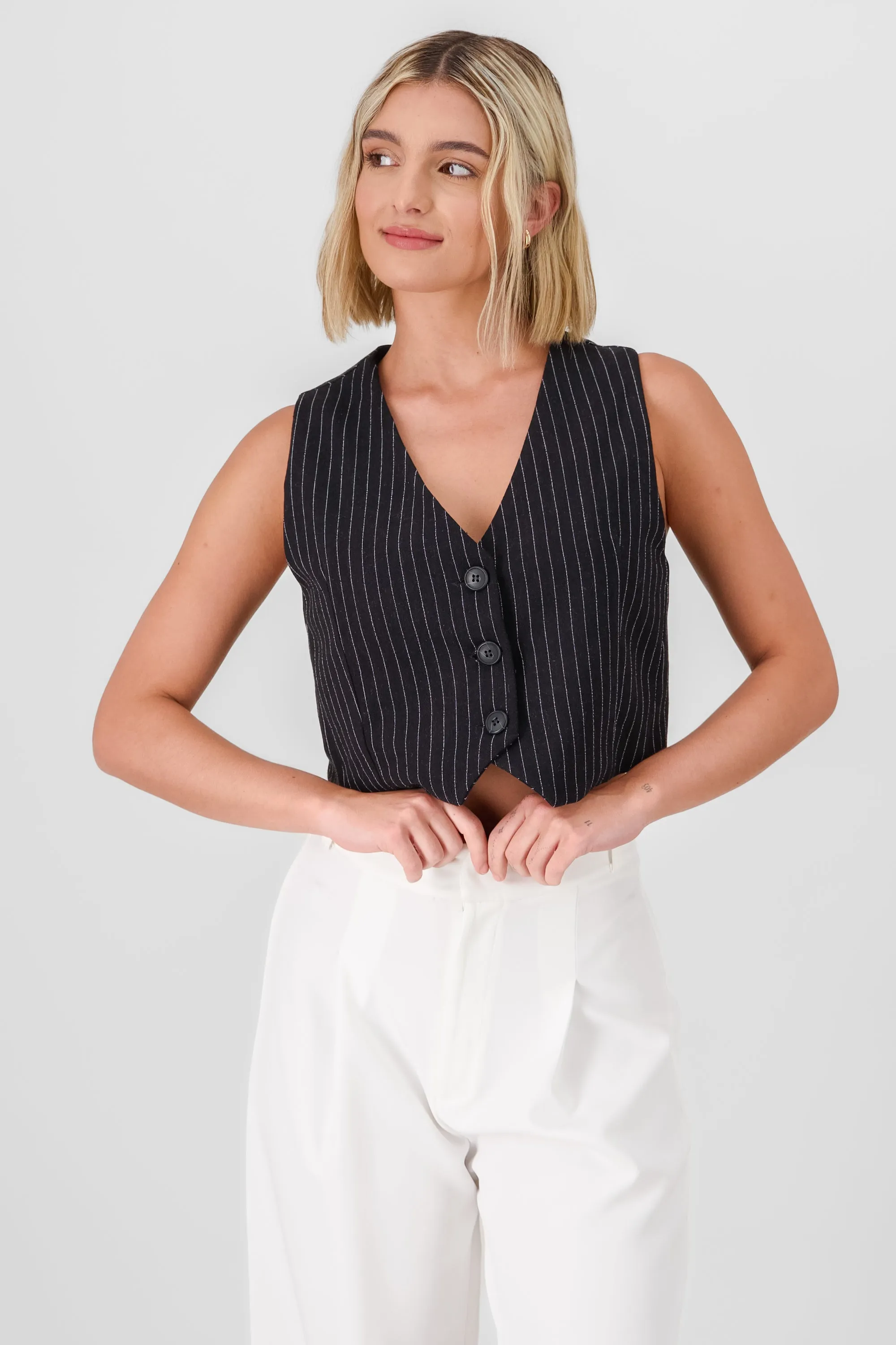 Chaleco lino rayas Hypsters sold by Shasa product image thumbnail 2