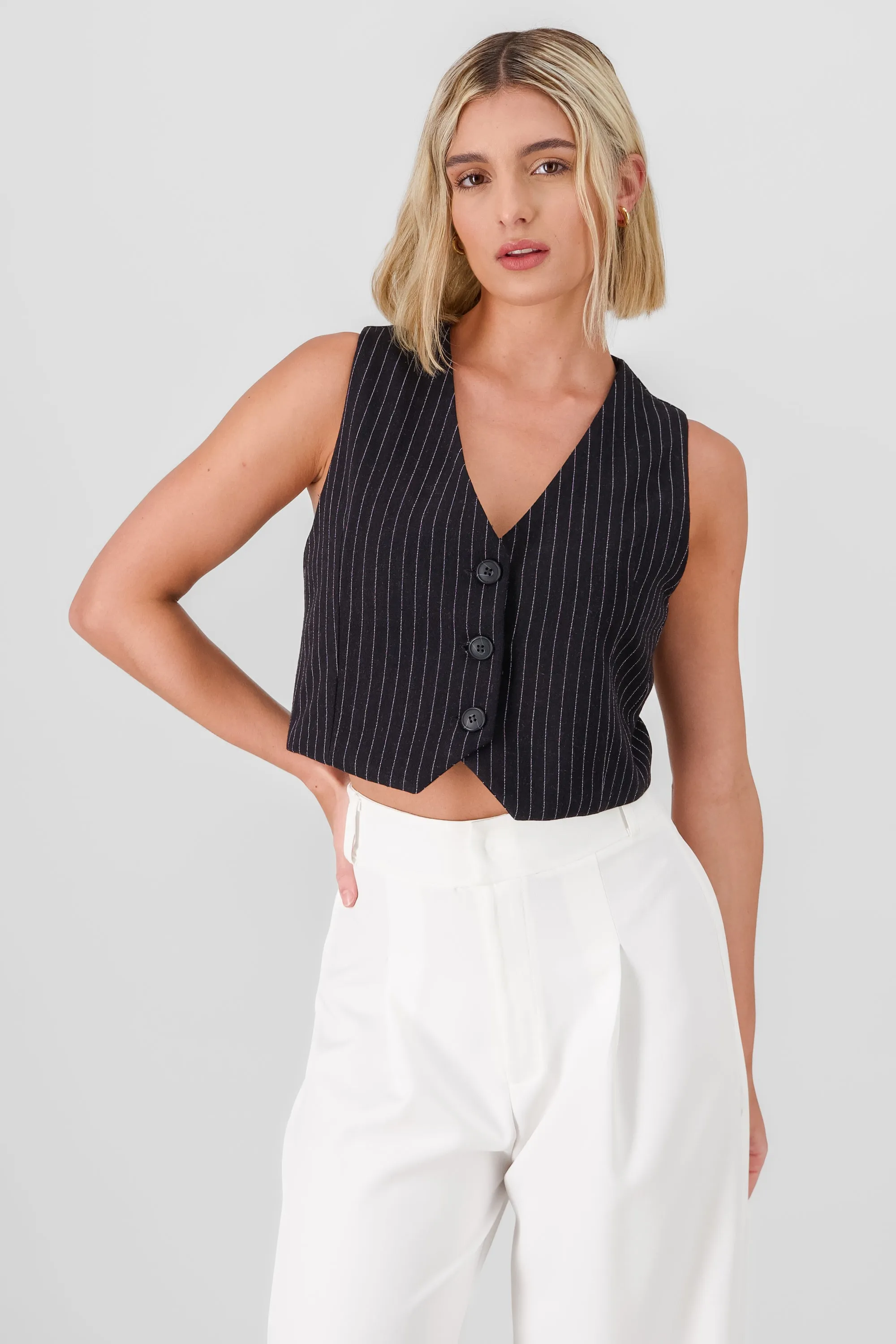 Chaleco lino rayas Hypsters sold by Shasa