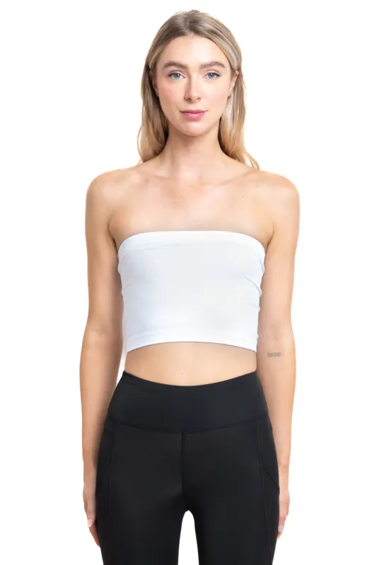 Top tubo acanalado strapless sold by Shasa