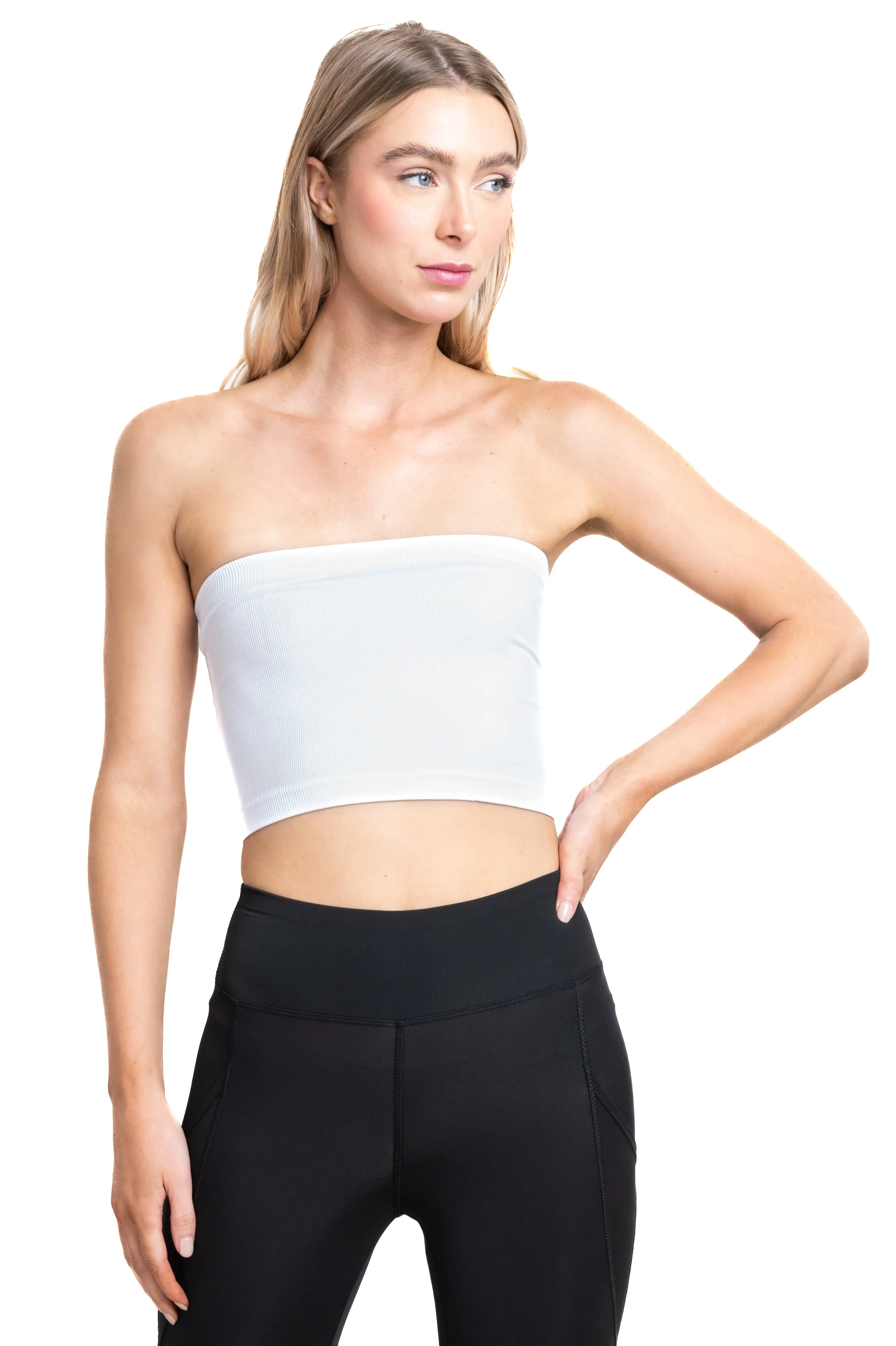 Top tubo acanalado strapless sold by Shasa product image thumbnail 3