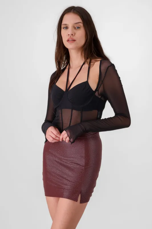 Blusa mesh detalle copas sold by Shasa