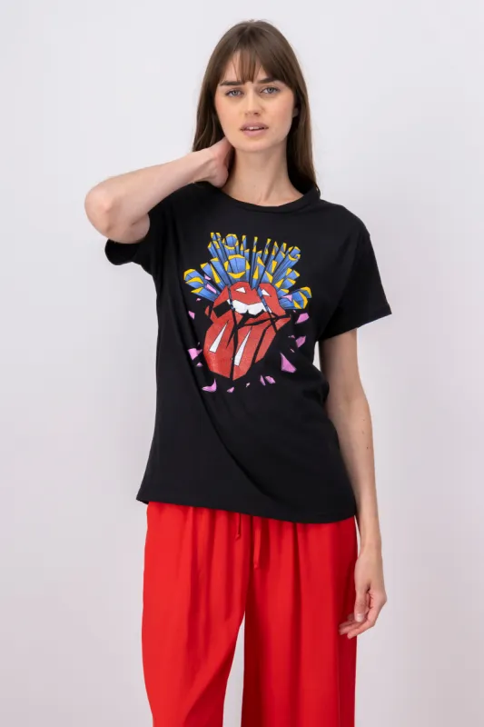 Playera Rolling Stones glitter sold by Shasa