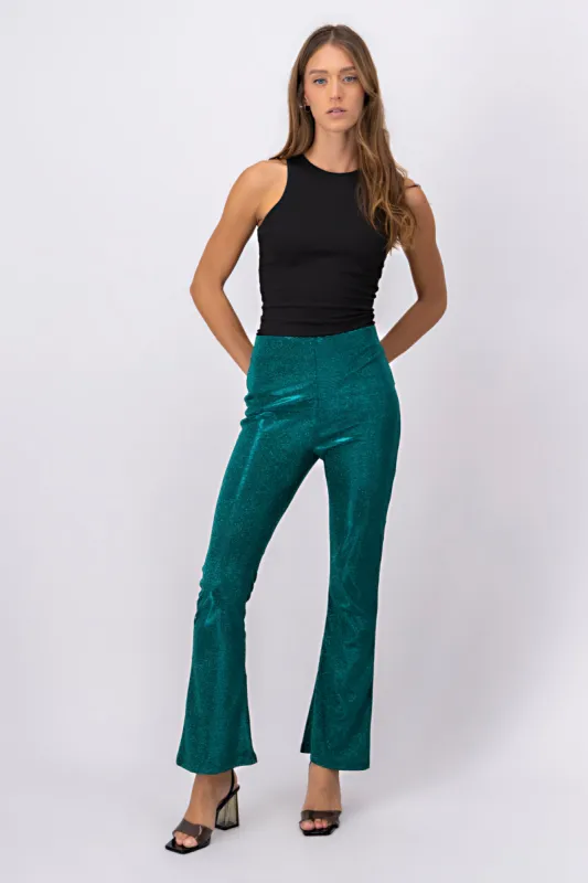 Pantalon flare brillos sold by Shasa