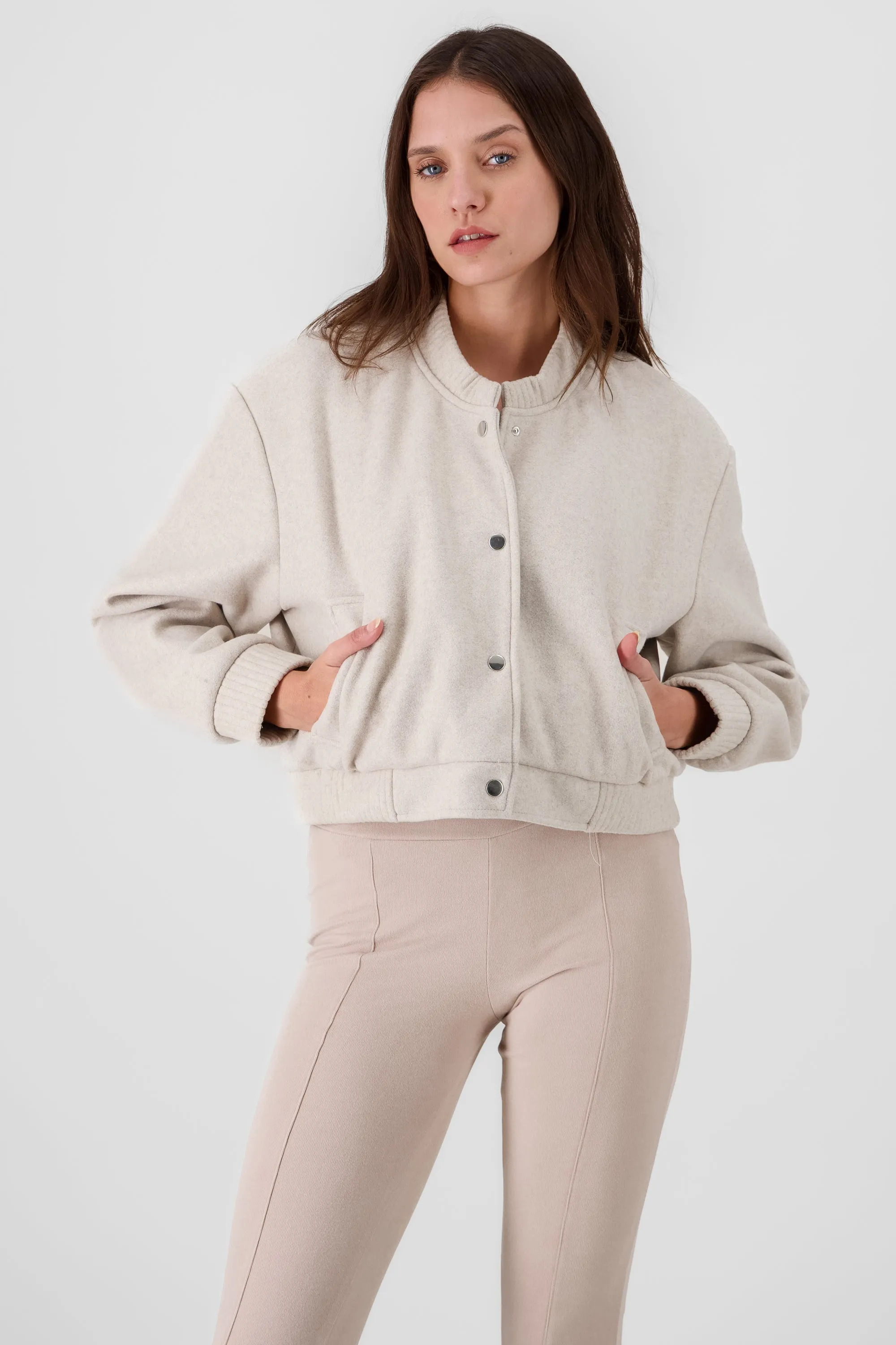 Chamarra tipo bomber textura suave sold by Shasa