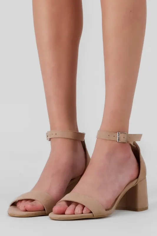 Tacon tiras basico suede bajo sold by Shasa