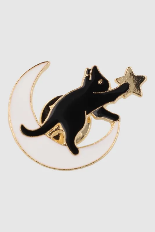 Pin gato luna estrella sold by Shasa