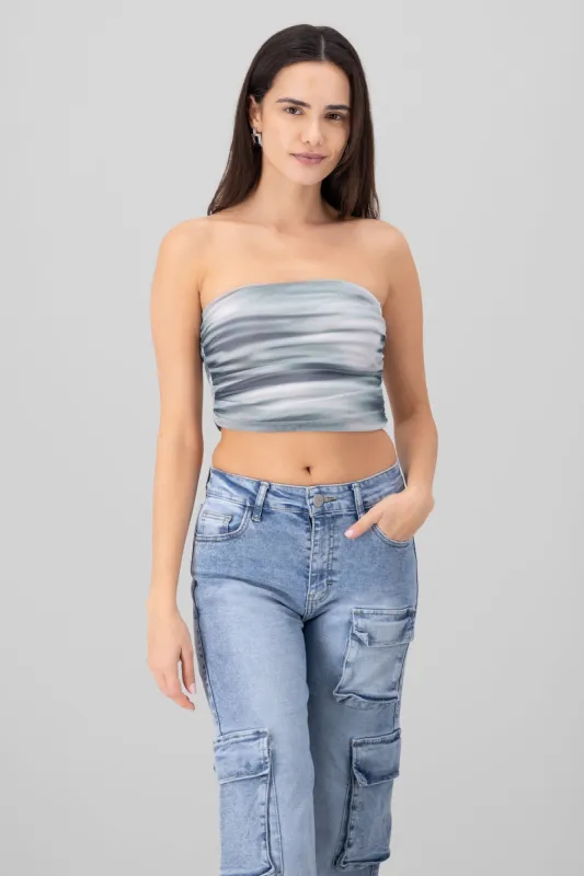 Top strapless mesh sold by Shasa