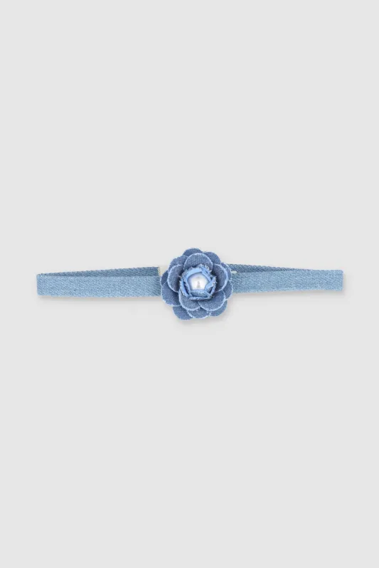 CHOKER DENIM FLOR PERLA sold by Shasa