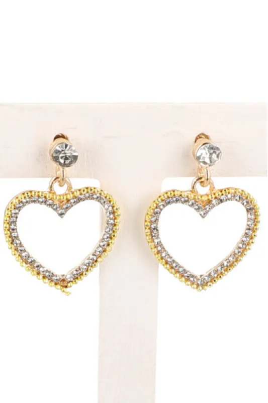 Aretes Corazon Brillos sold by Shasa