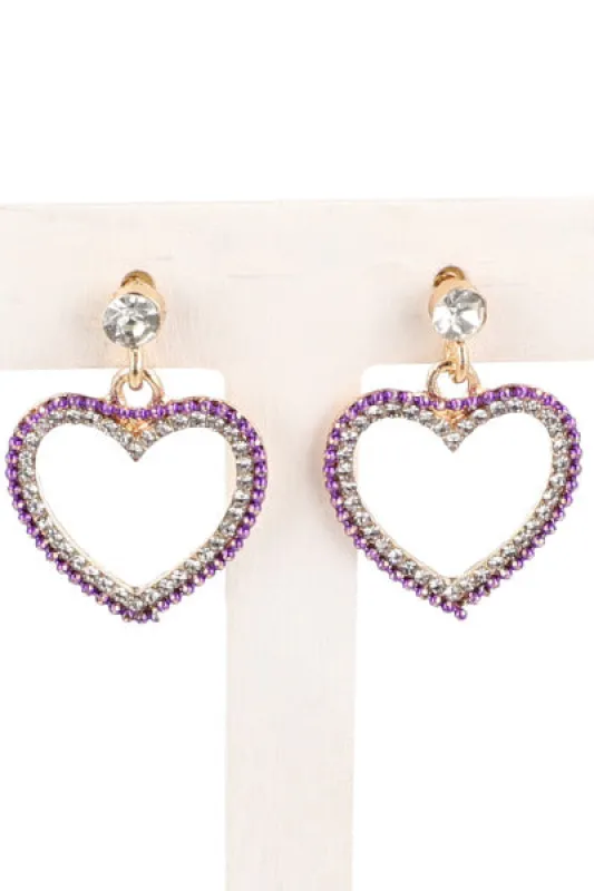 Aretes Corazon Brillos sold by Shasa