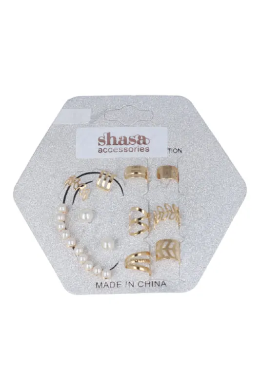 Set 10 Ear Cuffs Perlas sold by Shasa
