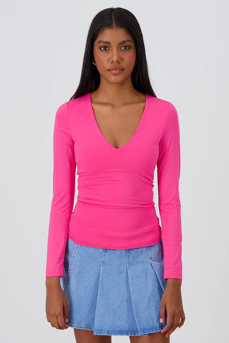 Top manga larga escote v sold by Shasa product image thumbnail 2