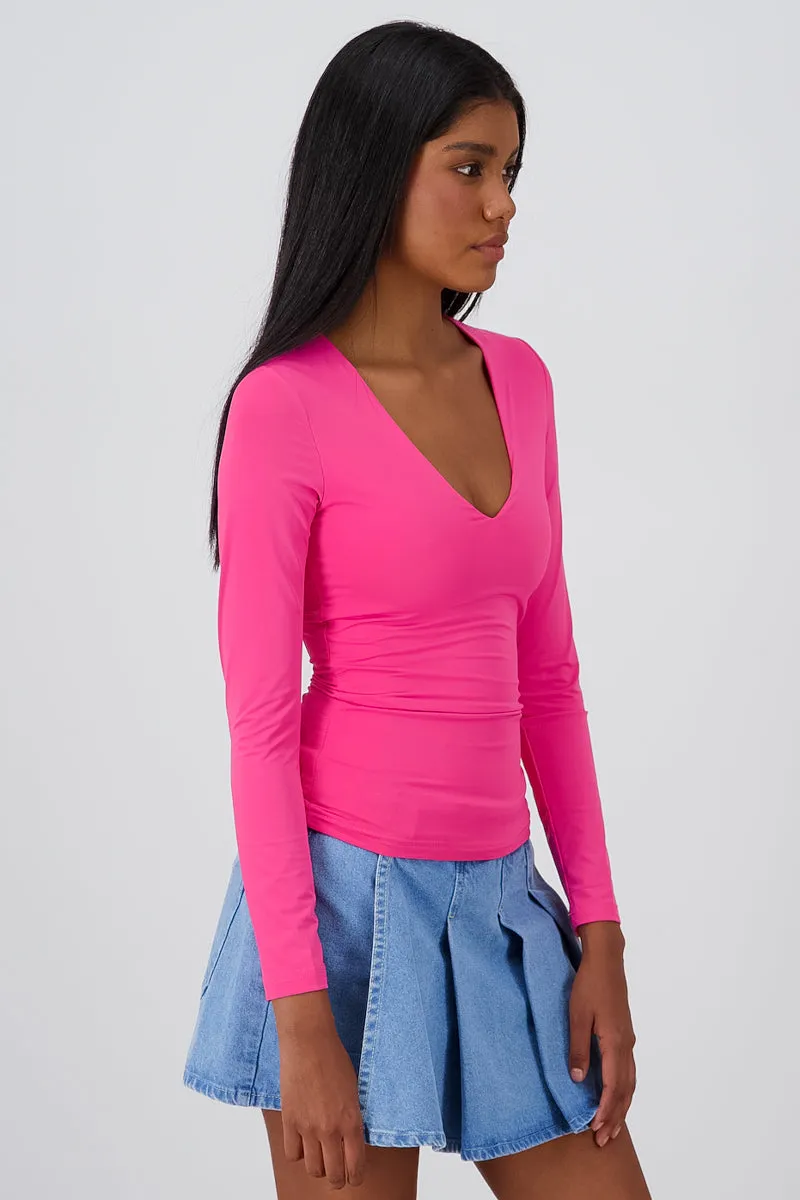 Top manga larga escote v sold by Shasa product image thumbnail 3