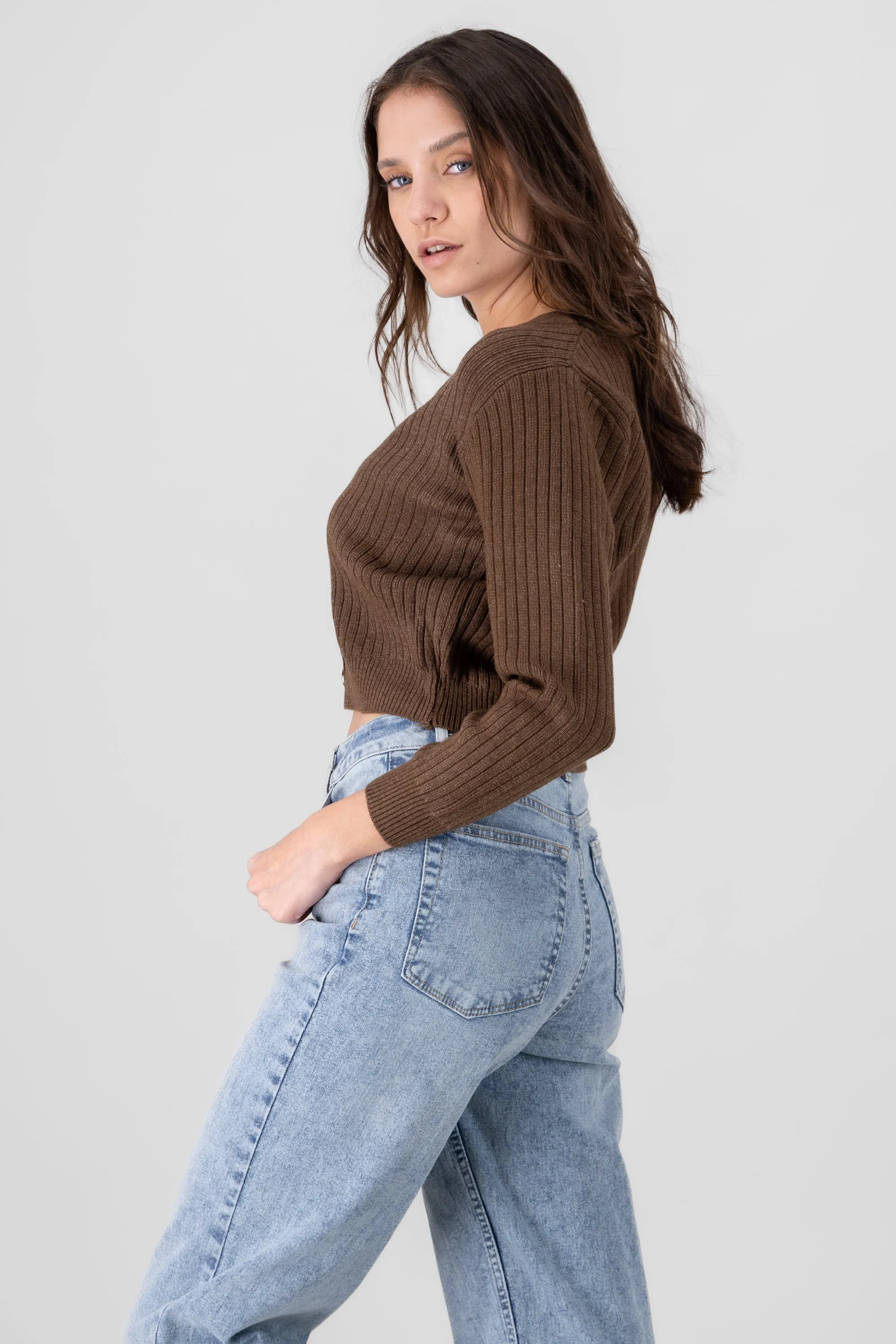 Cárdigan tejido acanalado botones sold by Shasa product image thumbnail 3