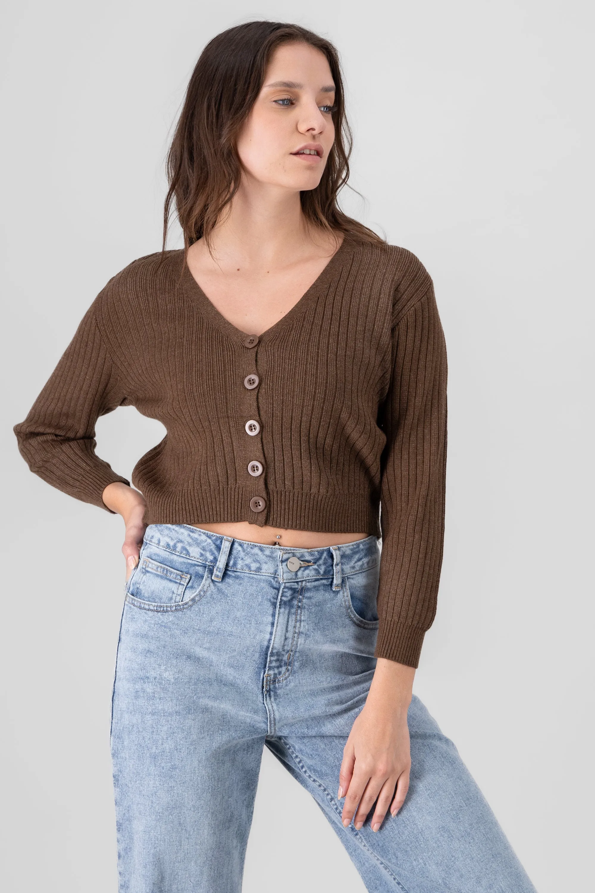 Cárdigan tejido acanalado botones sold by Shasa product image thumbnail 2