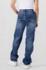 Jeans straight textura brillo sold by Shasa