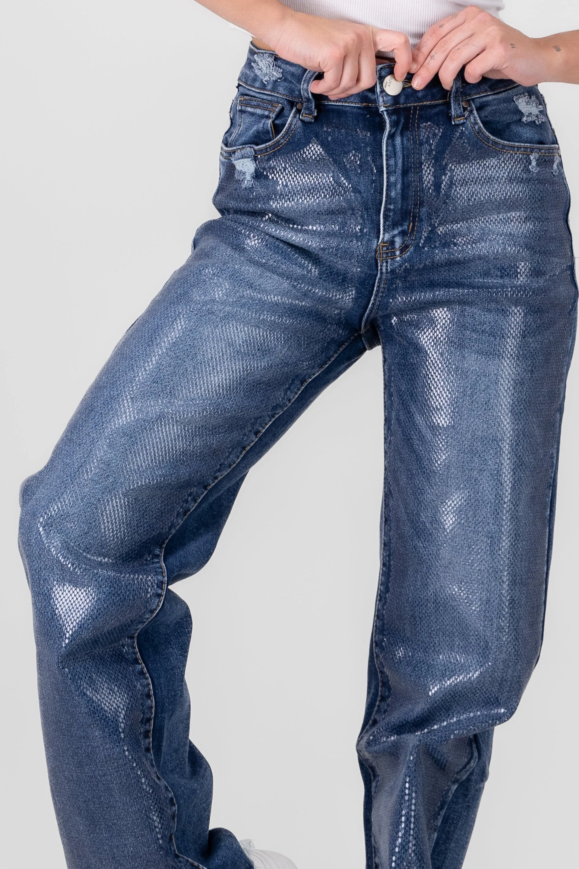Jeans straight textura brillo sold by Shasa product image thumbnail 5
