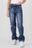 Jeans straight textura brillo sold by Shasa