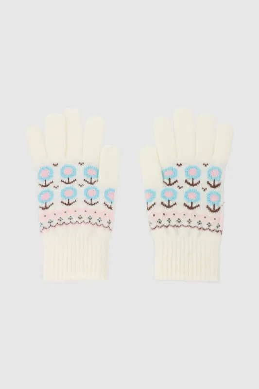 Guantes print flores sold by Shasa