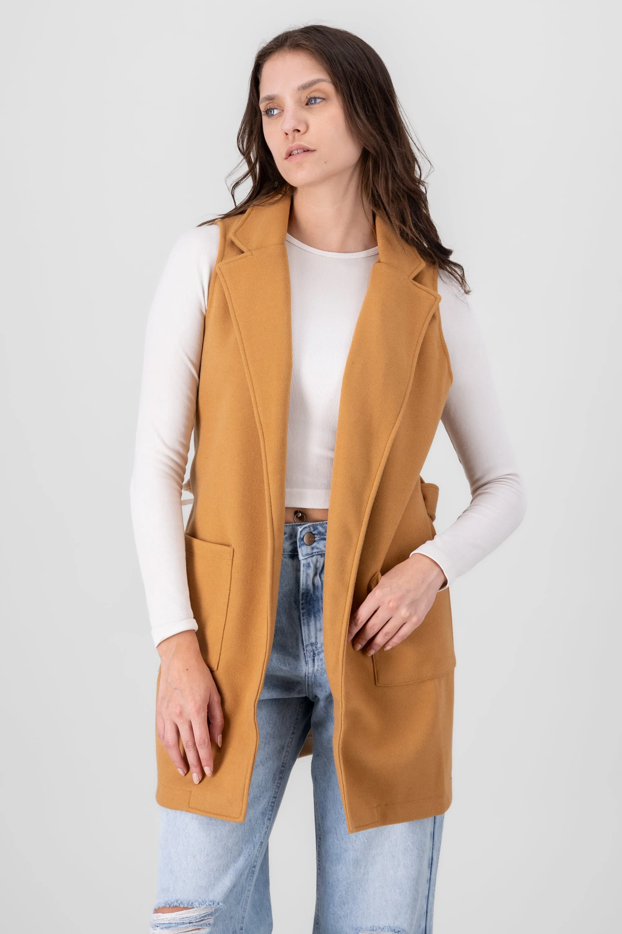 Chaleco largo liso c/solapa sold by Shasa product image thumbnail 2