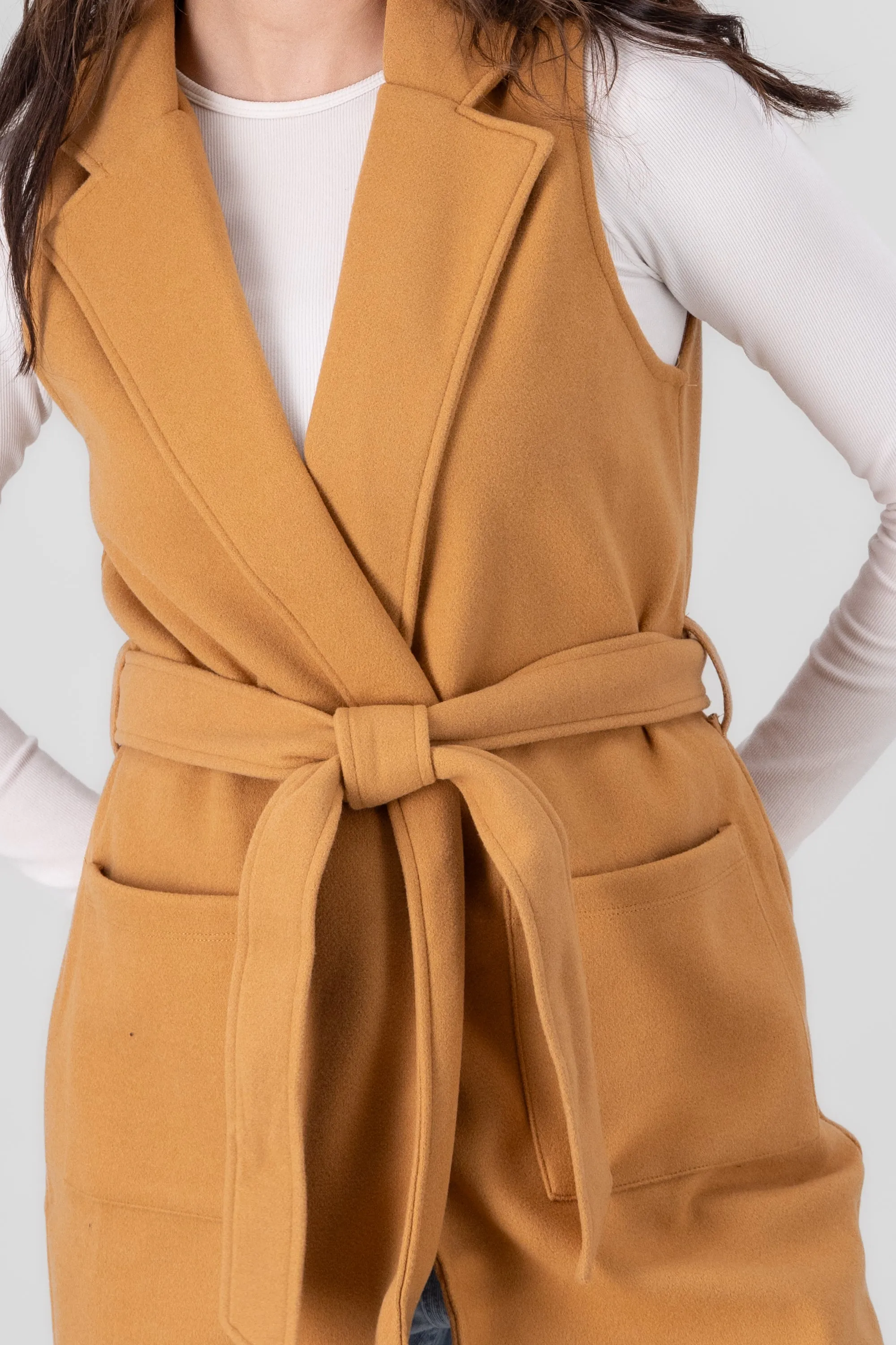 Chaleco largo liso c/solapa sold by Shasa product image thumbnail 5