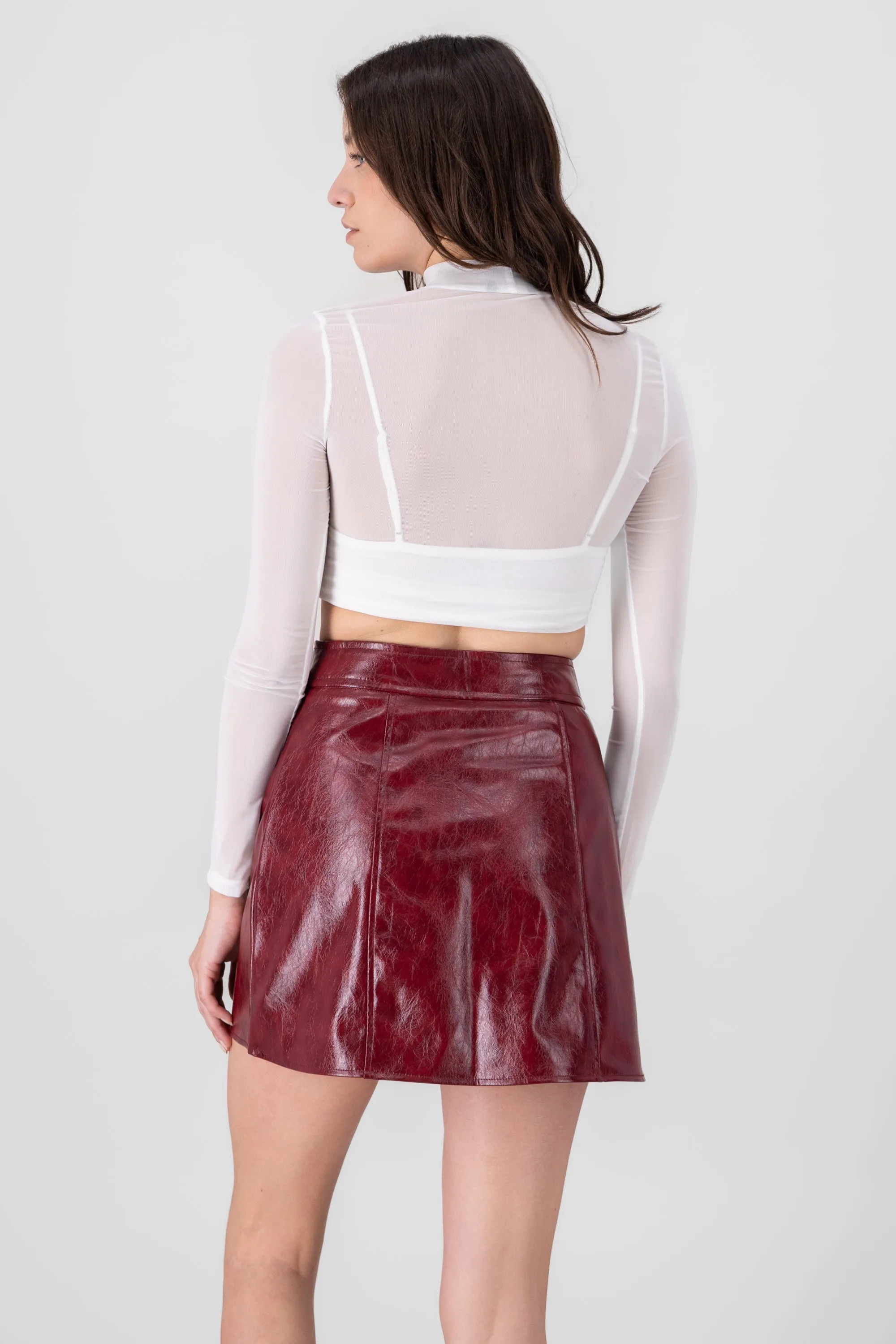 Top cropped de mesh liso sold by Shasa product image thumbnail 4