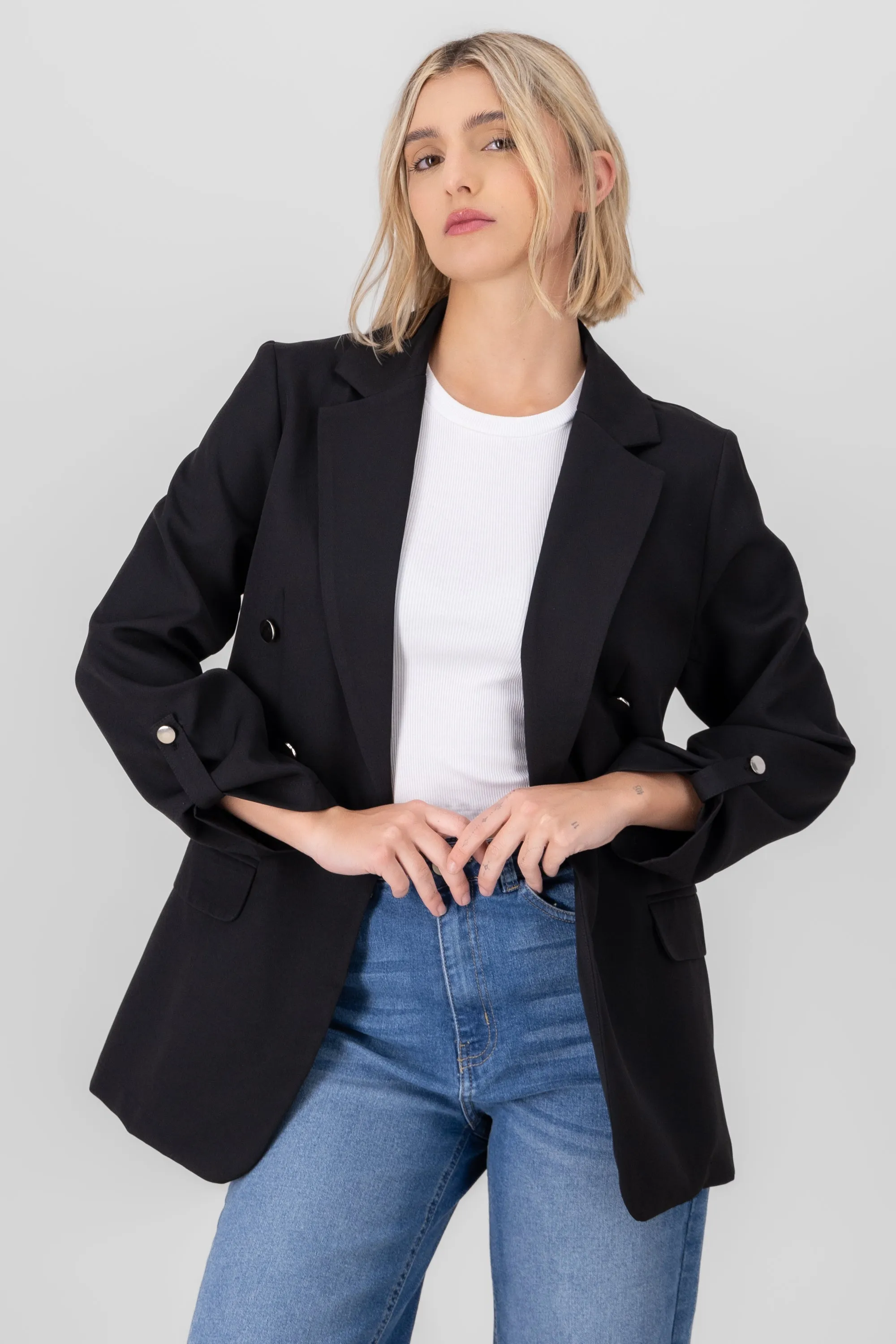 Blazer Oversize Largo Detalle Mangas sold by Shasa