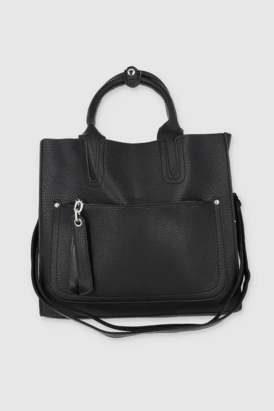 Bolsa tote estructurada sencilla abatanada sold by Shasa