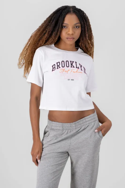Crop top brooklyn 100% algodon sold by Shasa