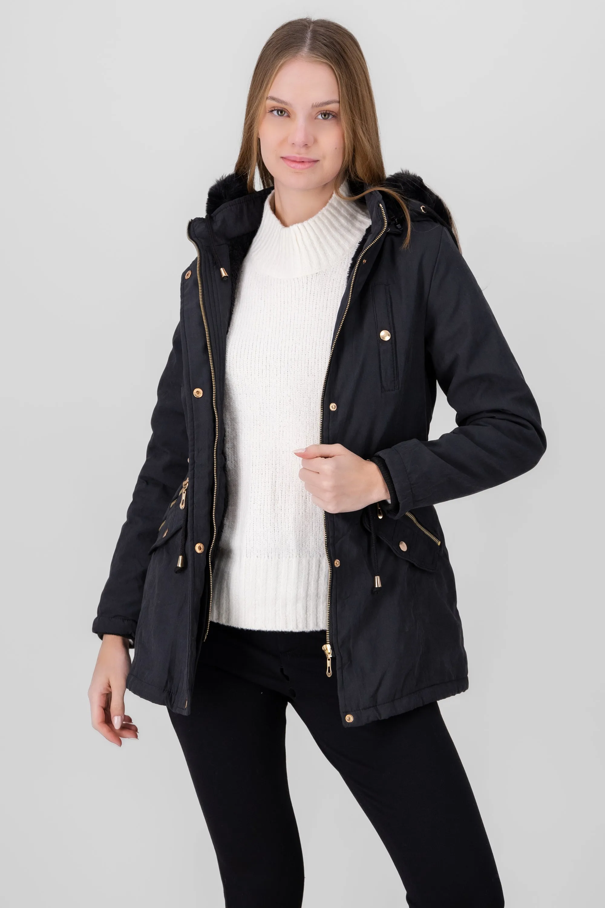 Gabardina bolsas cierre gorro sold by Shasa