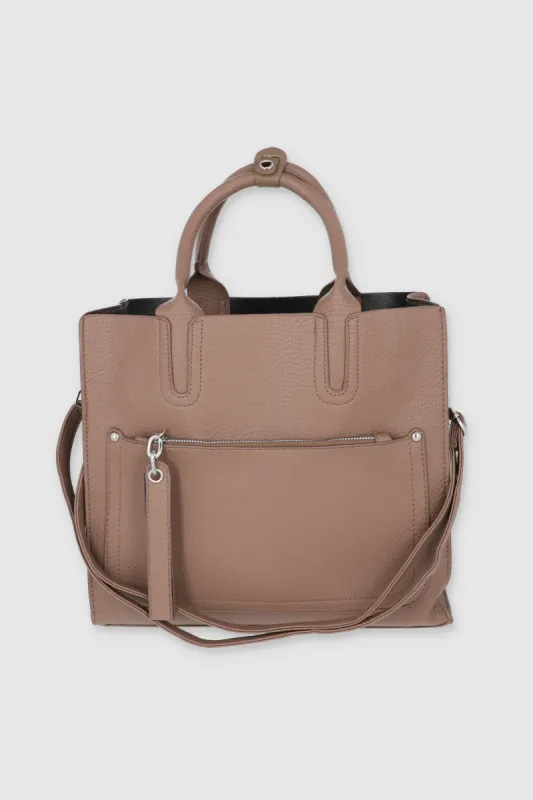 Bolsa tote estructurada sencilla abatanada sold by Shasa
