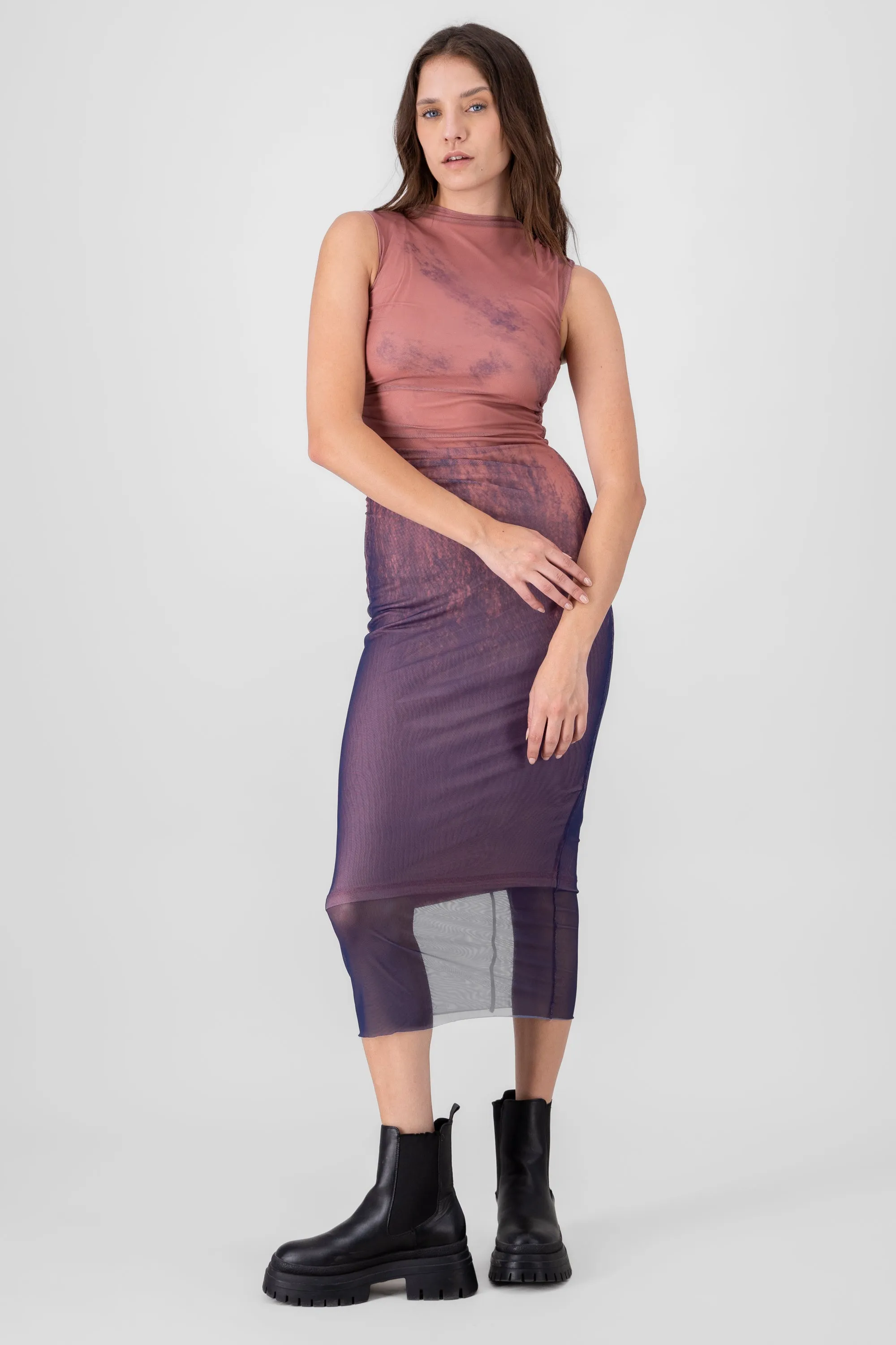 Maxi vestido mesh degradado sold by Shasa